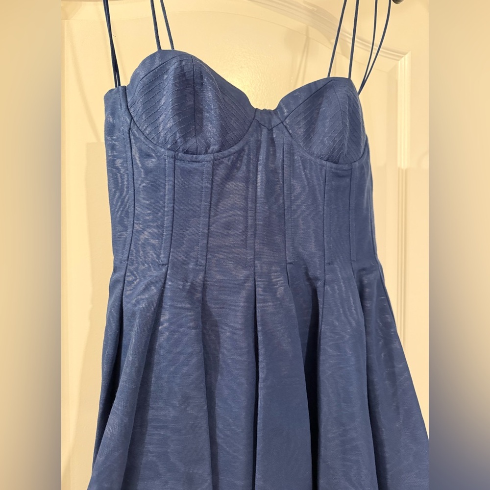 alice + olivia Adara bustier minidress in Royal Blue Sz 8 ✨NWT✨ - Picture 15 of 16